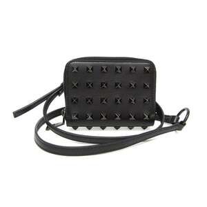 Valentino Garavani Lockstuds Women,Men Leather Coin Purse/coin Case Black